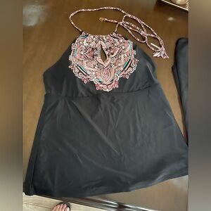 Bathing suit top with matching cover up